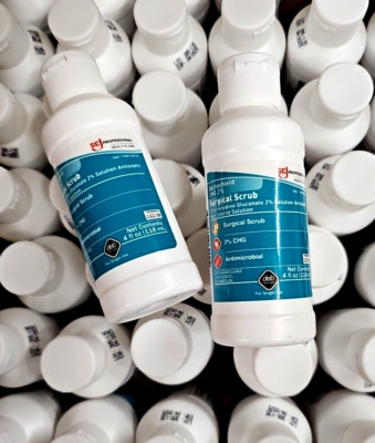 Lot of 46 Bottles - SCJ  Bactoshield CHG 2% surgical scrub 4 fl oz ea Exp 04/25