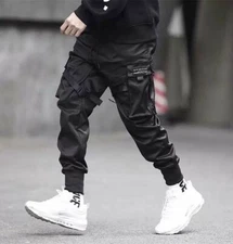 Niepce Techwear Matte Black Pants Streetwear Urban Casual Trouser Joggers
