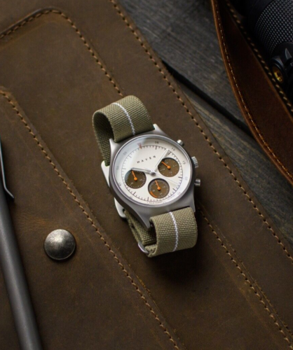 Maven Uhr MUS SOLAR C-01 NATURAL - Herren Chronograph Uhr - 40mm