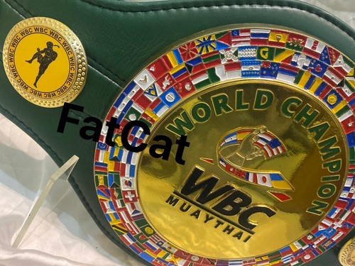 New WBC MUAYTHAI Boxing ChampionShip Belt Wrestling Belt Original Leather - Picture 2 of 5