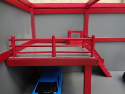 ☆ 1/64 Garage Item M 1:64 scale Mechanic Garage Diorama Gray & Red cars are not