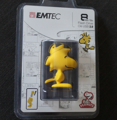 NEW Emtec 3D Peanuts Woodstock Bird Character 8GB USB 2.0 Flash Drive New - 第 1/4 張圖片