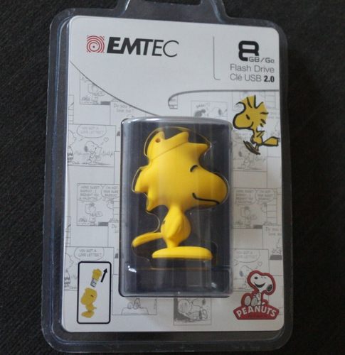 NEW Emtec 3D Peanuts Woodstock Bird Character 8GB USB 2.0 Flash Drive New - Afbeelding 1 van 4