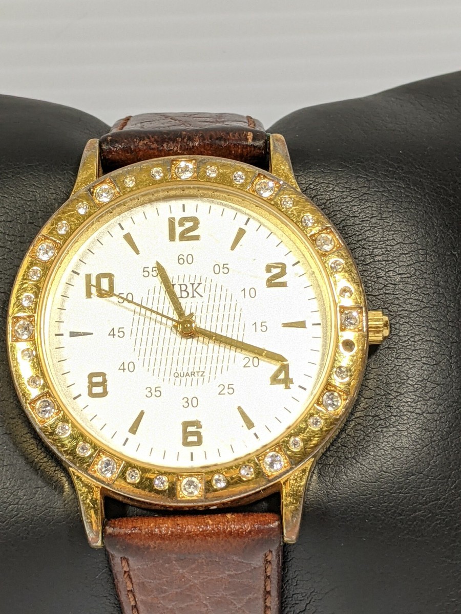 Camrose & Kross JBK Collection Gold Tone Crystal Bezel Brown  display picture 1