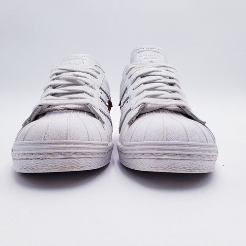 Adidas Valentine’s Day Heart Superstar 80s Half Heart Sneakers Women's 6.5 - Picture 4 of 13
