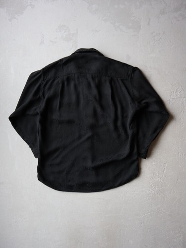 Vintage 60s 70s Loop Collar Textured Long Sleeve Shirt Size M Mens Made in AUS - Picture 5 of 5
