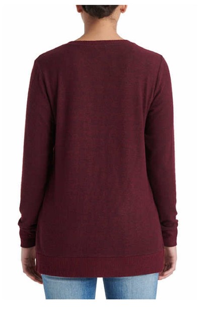 lucky brand v neck tunic sweater