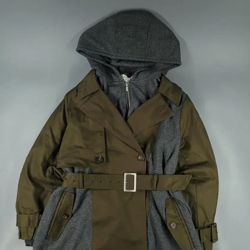 Ameri JP Khaki Brown Deep Gray Color Block Cotton… - image 4