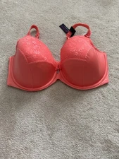 New Curvy Couture Women's Coral Tulip Lace Push Up Bra, UK Size 38H