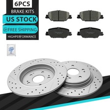 12.20" Rear Disc Brake Rotors Ceramic Brake Pads Kit for 2017 - 2025 Honda CR-V