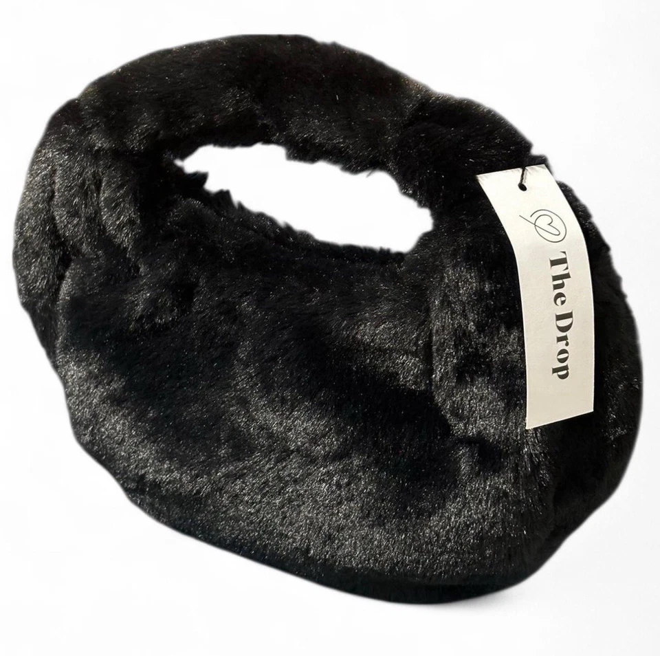 Bolso de Mano Marca 'The Body' Alabastro Negro Piel Sintética con Botón a Presión de Metal Foto 2 de 4