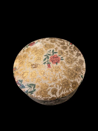 Vintage Viking Boxed Coaster Set Gold & Roses Hollywood Regency MCM Japan  - Afbeelding 21 van 23