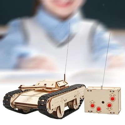 Tank Model Kits Control Tracked Tank Model Stem Constructor Early Educational 3D