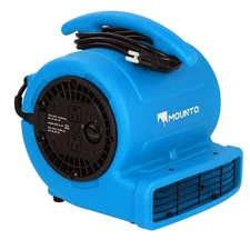 MOUNTO 1/4hp 1000CFM 2 Speed Air Mover Carpet Dryer Floor Fan Cooling Fan (Blue)