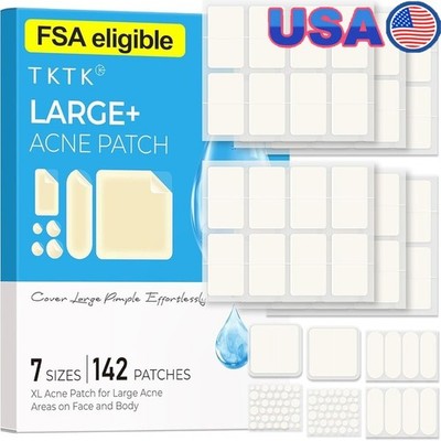 Hydrocolloid Acne Pimple Patches 142 Count Fast Absorption Larger Breakouts New
