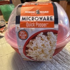 Nordic Ware Quick Popper Microwave Popcorn Popper Red BPA Free 14-Cp Made in USA