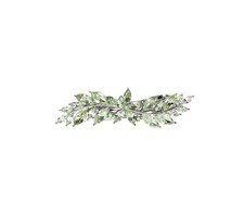 Faship Peridot Green Small Floral Hair Barrette Clip Green / Peridot color