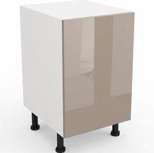 Fully Assembled Kitchen 600mm Base Unit Gloss Cashmere Cabinet