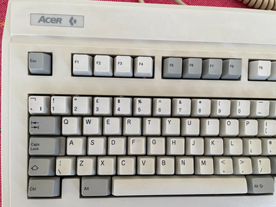 Vintage Acer 6312 AT/XT Mechanical Keyboard White Alps Switches