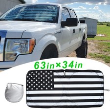 6334 American Flag Windshield Sun Shade Uv Blocking Cover Universal For Dodge 6334 American Flag Windshield Sun Shade Uv Blocking Cover Universal For Dodge