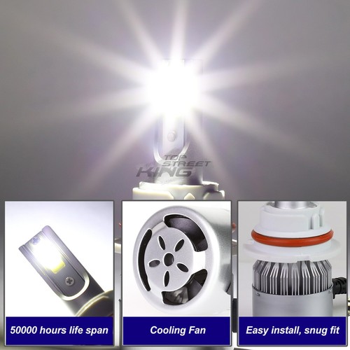 ADAPT ALL ROAD CONDITIONS UPGRADED LED 6000K 6K HEADLIGHT BULBS KIT w/FAN H7 - Picture 5 of 7