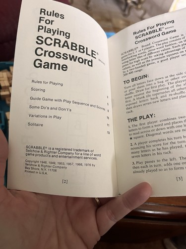 Vintage 1977 Blue Travel Edition Scrabble Brand Crossword Game- Complete - Picture 12 of 15