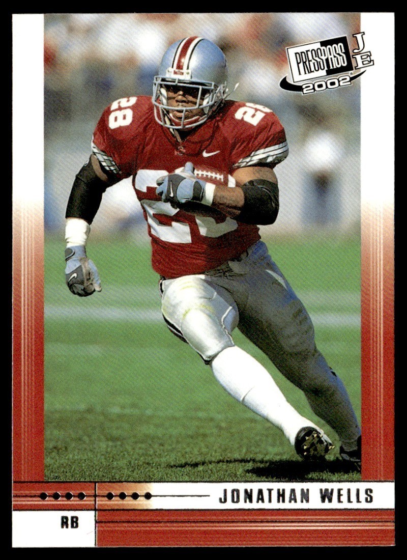 2002 Press Pass JE First Down Jonathan Wells Rookie Ohio State Buckeyes #FD39