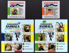 M28996 Gambia 2013 Endangered Animals X4 m/s UMM Sg 5537/40 Cat £22.50