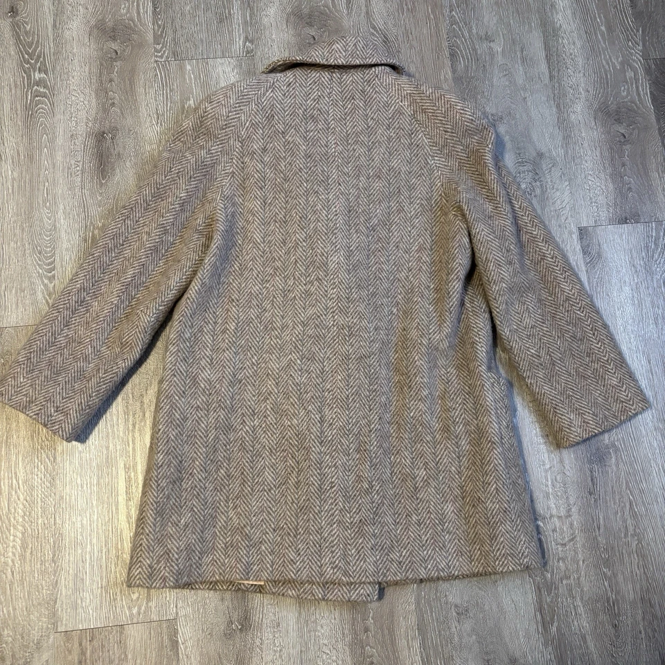 Abrigo Herman Kay 100% Lana Doble Pecho - Tostado/Rosa - Est. XL Foto 2 de 4