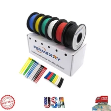 14 AWG Stranded Silicone Wire Spool - 10ft Each of 6 Colors for Versatile Use