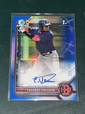 2022 Bowman Chrome Eduardo Vaughan BLUE /150 AUTOGRAPH