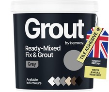 Ready Mixed Tile Adhesive Easy To Use Grout & Fix 4.5 Kg / 2.5 L Grey Fast