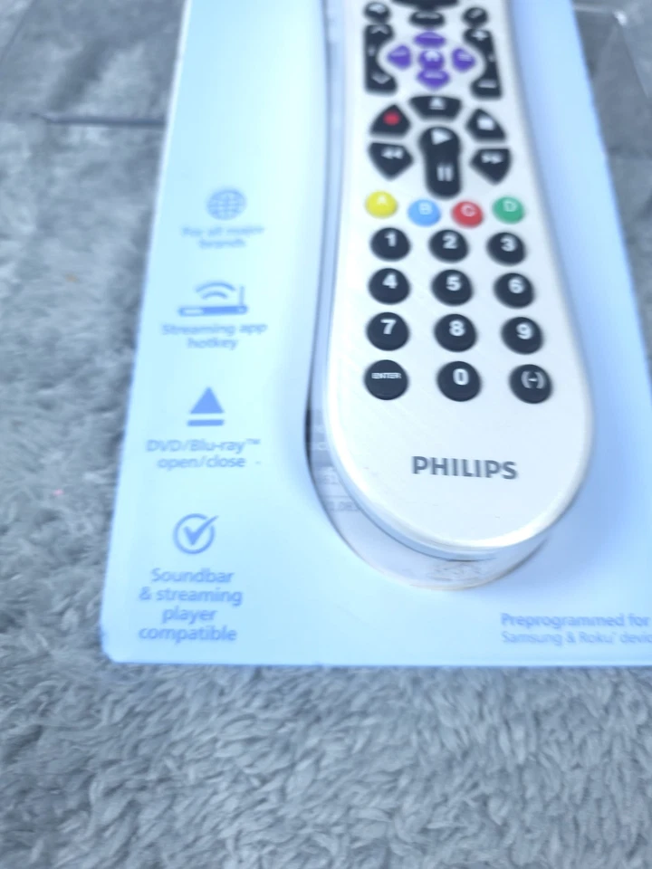 Philips Universal Remote Control 4 Device Preprogrammed Roku Samsung TV DVD Audi - Image 3 of 4