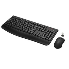 Wireless Keyboard and Mouse Combo, Full-Sized 2.4GHz Wireless Keyboard with C...
