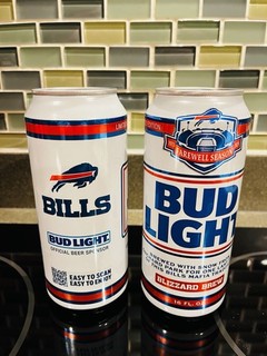 2 BUD LIGHT BUFFALO BILLS FAREWELL SEASON BLIZZARD BREW BEER CAN 16oz MAFIA