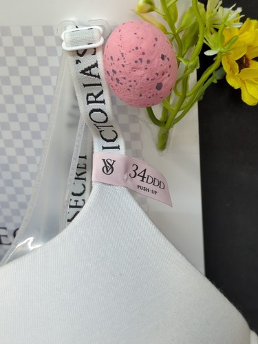 Victoria Secret Perfect Shape Cotton T-Shirt Push-Up Bra 34DDD White (80288) - Picture 5 of 9