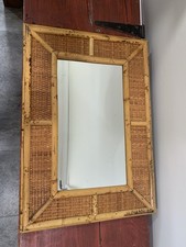 Bamboo Vintage Accent Mirror. Wall Mounted. E...
