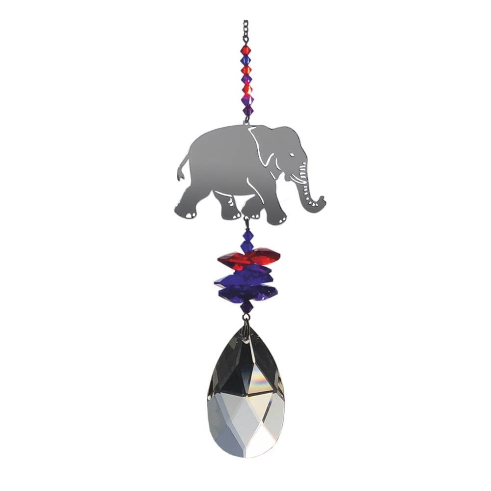 Wild Things Gifts Large Crystal Fantasy Indian Elephant Suncatcher