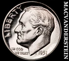1951 Roosevelt Dime- Silver- Choice Gem Proof Luster No Reserve #J5153