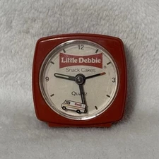 Little Debbie Snack Cakes Quartz Dynadisc Logo motion Travel Alarm Clock EUC