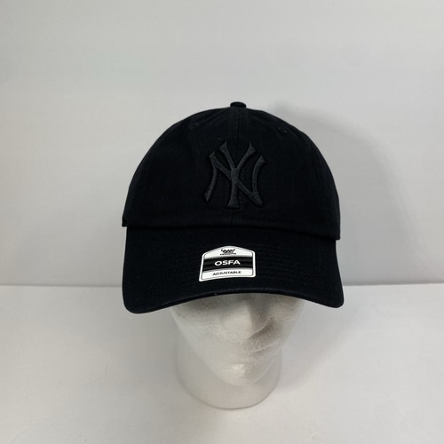 New York Yankees Hat Cap Strap Back Mens One Size Black Dad Hat MLB Baseball
