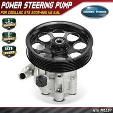 Power Steering Pump with 6-Groove Pulley for Cadillac STS 05-11 V6 3.6L 25900770