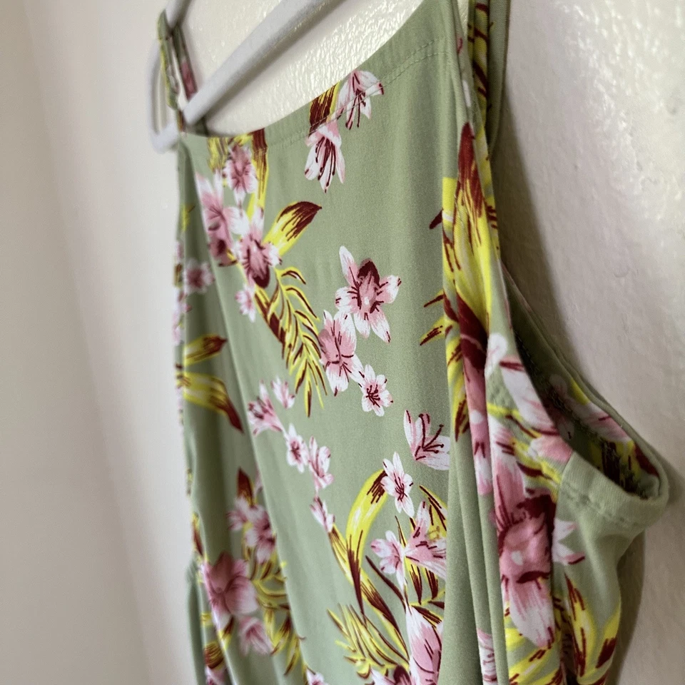 Maxi Vestido Derek Heart Para Mujer XLarge Floral Algodón Sin Mangas Boho Ligero Foto 2 de 4