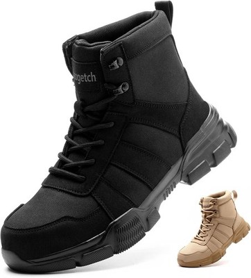 Bawalon Stahlkappe Sicherheitsstiefel Herren Damen Atmungsaktiv Arbeit Turnschuhe Rutschfest