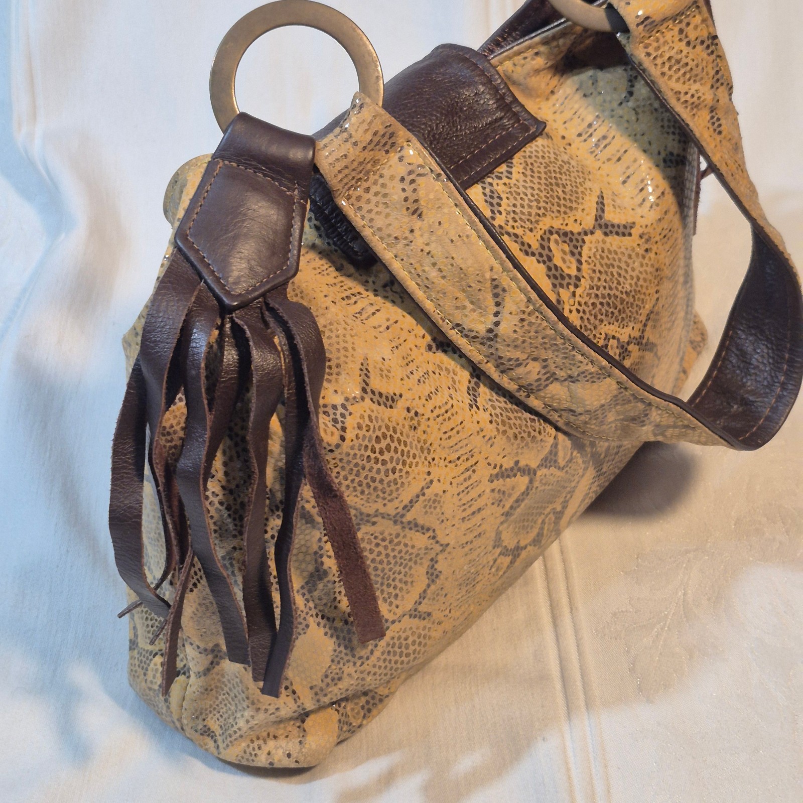 VTG ROBERTO VASCON LEATHER AND PYTHON SNAKE SKIN … - image 5