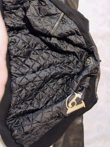 The Original HOLLOWAY Varsity Jacket Size XL Letterman Leather Wool Quilted - Picture 7 of 9