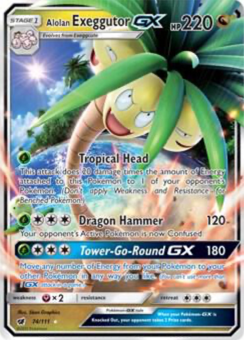 Alolan Exeggutor GX 74/111 NM Holo SM04 SM - Crimson Invasion