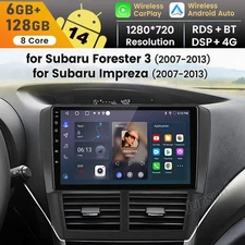 Android14 Car Stereo Radio CarPlay 6+128GB For Subaru Forester Impreza 2007-2013