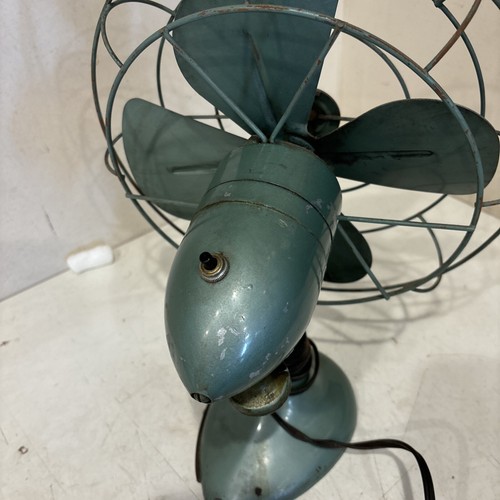 Vintage Diehl Oscillating 11 Inch Fan Green - Working - Picture 3 of 14