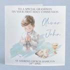 Boys First Holy Communion Card Personalised Grandson Godson Son Great Nephew